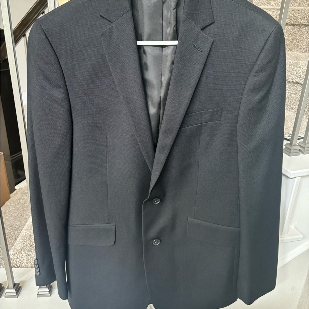 Kenneth Cole Reaction Black Sport Coat Modern Tailored Fit